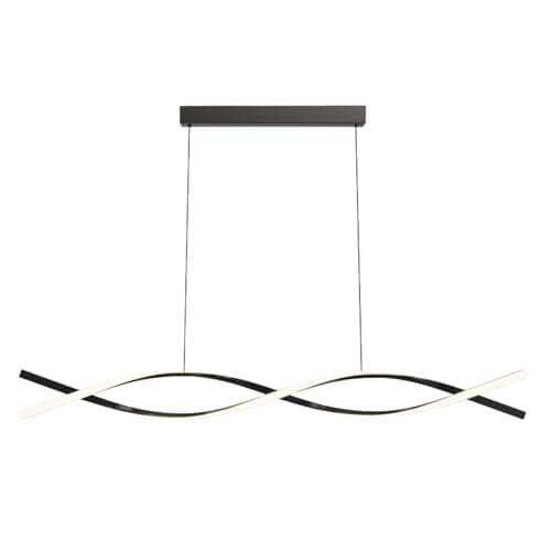 Image of LED Pendant Lights Kitchen Island, 3000k-6000K Adjustable Color Dining Room Light Fixture, Dimmable with Remote Control Linear Ceiling Chandelier Aluminum for Kitchen,Living,Dining,Bedroom 100CM Black