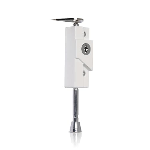 Image of XFORT White Multi-Purpose Door Bolt - Universal Sliding Lock with Keys for Internal and External Doors, Gates, Sheds