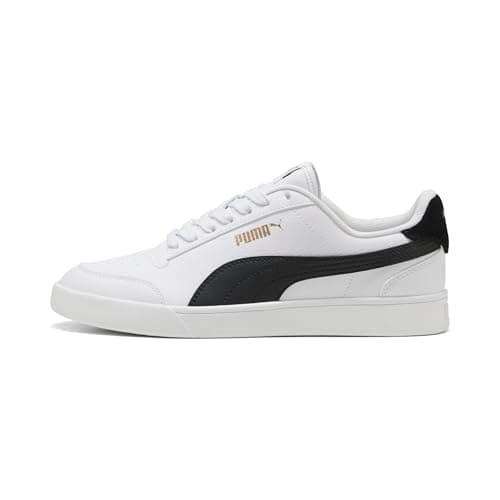 Image of Puma Shuffle Unisex Sneakers, Puma White Puma Black Puma Team Gold, 9 UK