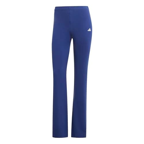 Image of adidas Women's Essentials Small Logo Flared Leggings, Dark Blue/White, S