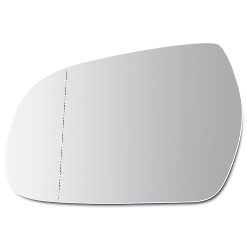 Image of SENZEAL Wing Mirror Glass Heated Left Side for Audi A3 8P 2010-2013 A4 B8 2009-2015 A5 8T 2009-2017 Passenger Side 8K0857535F (Left)