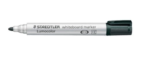 Image of STAEDTLER 351-9 Lumocolor Whiteboard Marker Bullet Tip -Black (Box of 10)