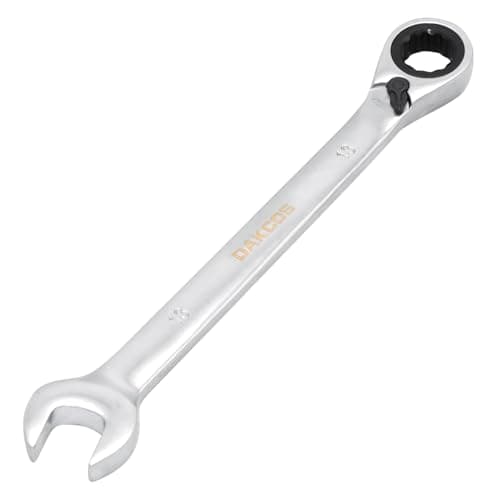 Image of DAKCOS Fixed Head Reversible Ratchet Spanner 13mm Ratcheting Combination Wrench Chrome Vanadium Steel