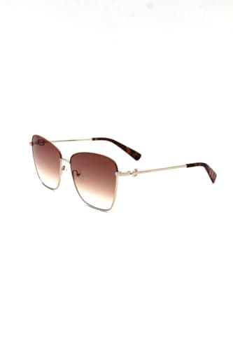 Image of LONGCHAMP Women's LO153S Sunglasses, GOLD/CARAMEL, 59