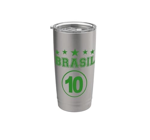 Image of Brasil - Brazil Classic Patriotic Style for Men and Women Stainless Steel Insulated Tumbler