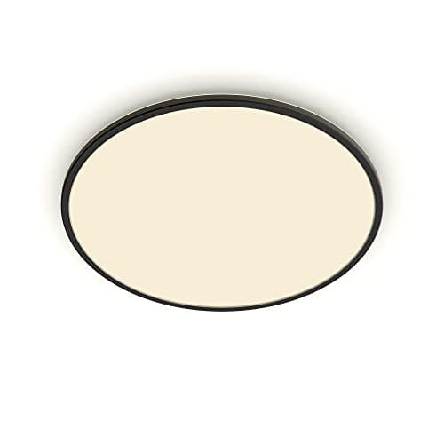 Image of Philips LED SuperSlim Outdoor Ceiling Light 15W [Warm White - Black] Water Resistant IP54, For Garden, Patio and Terrace Lighting.