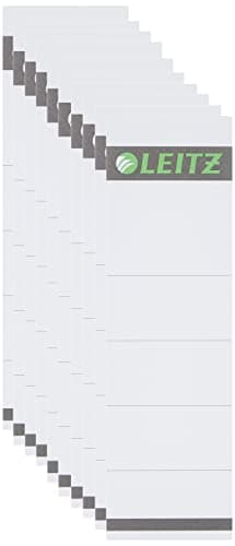 Image of Leitz 16070085 Replacement Spine Labels for Plastic 80 mm Lever Arch Files, Short and Wide, 57 x 191 mm, Card, 16070085 - Grey, Pack of 10