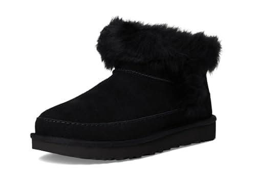 Image of UGG Women's Classic Ultra Mini Chalet Fashion Boot, Black, 5 UK