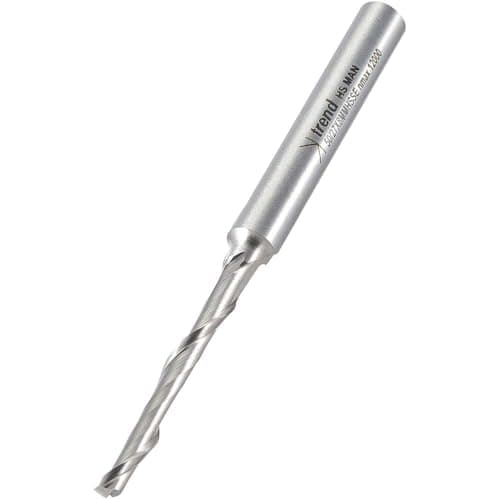 Image of Trend Professional Helical Plunge Cutter, 8mm Shank, 5mm Cut Diameter & 40mm Cut Length, High Speed Steel, 50/27X8MMHSSE