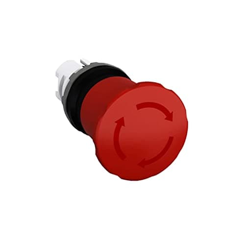 Image of ABB MPET4-10R Modular Emergency Stop, Twist release, Mushroom 40mm, Red, Non-Illuminated, No Contact Block (ABB1SFA611523R1001)