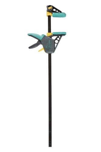 Image of wolfcraft PRO L One-Hand Clamp, 700 mm I 3033000 I Clamping Pressure 120 kg - for Controlled and Comfortable Working – Ideal for Woodworking and Furniture Construction Projects - Made in Europe