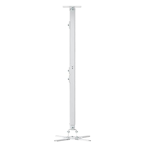 Image of suptek PR05LW Projector Ceiling Mount Long 360° Rotatable 90° Swivelling 90° Tiltable 780-1250 mm Ceiling Mount Projector Adjustable for Projectors up to 13.6 kg White