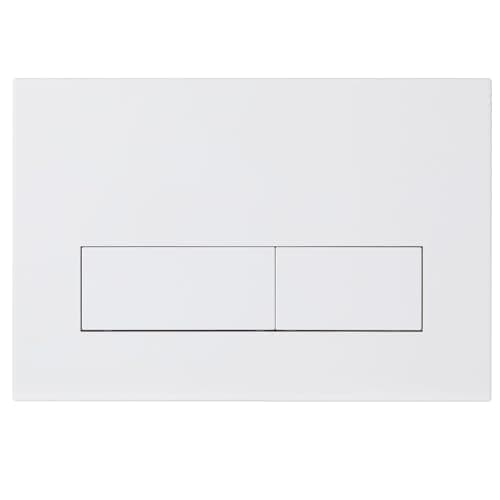Image of Mendorio Toile Dual Flush Plate for Concealed Cistern, Compatible with Geberit Sigma,Up300&UP320 Actuator Plate,245 x 164 mm,with Flush Rod Set&Frame, 1 Piece(Matte White)