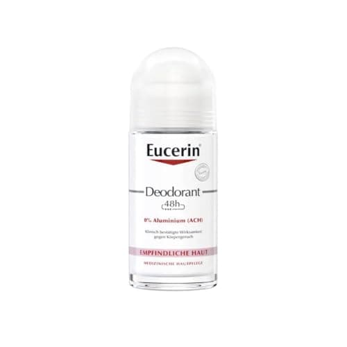 Image of Eucerin sensitive skin roll-on deodorant, 0% aluminium, single pack