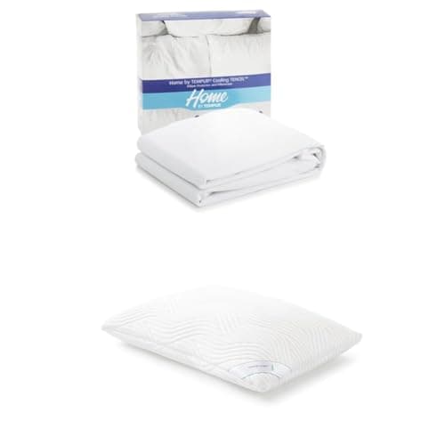 Image of TEMPUR Cloud Medium Pillow (74x50cm) with Pillow Protector Bundle - Complete Comfort Set with Body-Conforming Support and Protection