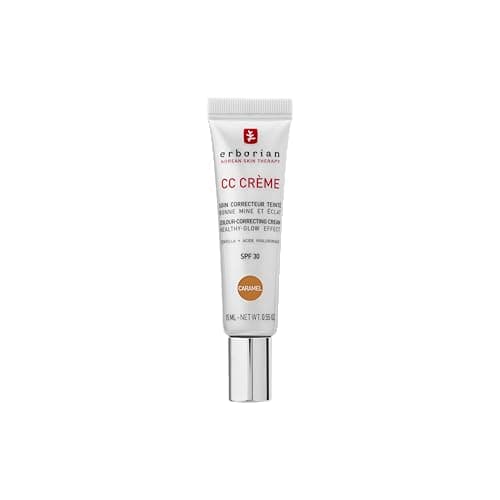 Image of Erborian - CC Cream with Centella Asiatica- Color Correcting Cream with Healthy Glow Effect - Natural and Luminous Finish - Long-Lasting Hydration - Korean Cosmetic Care - Caramel 15 ml
