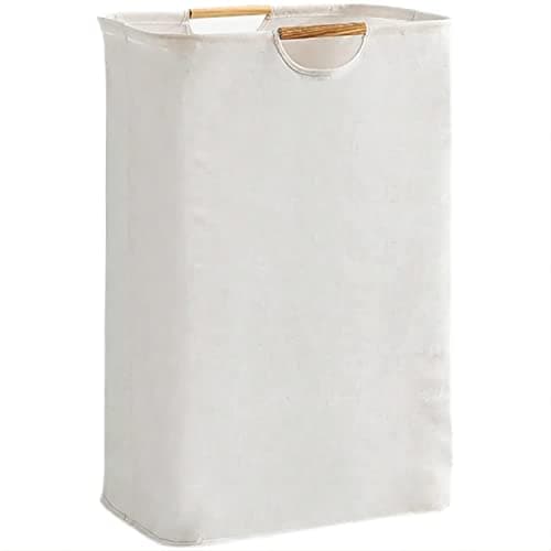 Image of YHZHEN 72L Large Laundry Basket, Laundry Hamper with Handle, Collapsible Waterproof Clothes Hamper for Bedroom, Bathroom, Toys, Travel, White