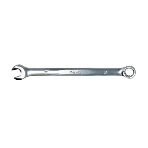 Image of Dapetz ® 7mm Combination Spanner Fixed Head Open End Ring Wrench Mirror Polished Chrome Vanadium Steel Metric Hand Tool Heavy Duty