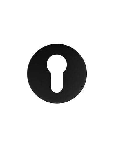Image of Kooples Hardware Euro Profile Escutcheon – Rosso Slim Series – 4mm Ultra-Thin Plate – Satin Stainless Steel – Concealed Fix – Fixings Included (PVD Black)