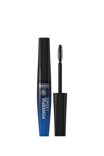 Image of lavera Powerful Lashes Mascara -Black - natural cosmetics - Free from silicones - High-tech brush - Suitable for contact lens wearers - Organic jojoba oil & Plant-based keratin - 13ml