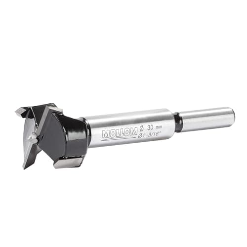Image of MOLLOM 1-3/16" (30mm) Forstner Drill Bit for Precise Woodworking with Durable YG8 Carbide Thickness of 2.0mm,This Hinge Cutter Tool is Ideal for Hard Wood, Plastic, Plywood