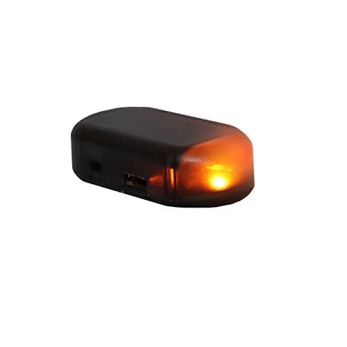 Image of Onerbuy Solar Power Simulated Car Alarm LED Light Anti-theft Warning Lights Flashing Security Lamp (Orange)