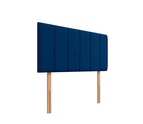 Image of STOREX Plush Fabric Padded Lined Headboard For Devan Bed Bedroom Furniture Size 2Ft 6Inch/ 3Ft/ 4Ft/ 4Ft 6Inch/ 5Ft /6Ft -20 Inch Height 20inch (Blue, 20inch Height 3Ft Single)