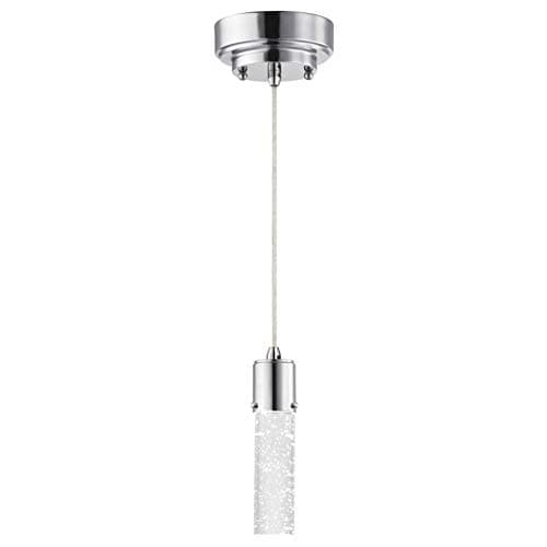 Image of 63079 Cava One-Light LED Indoor Pendant, Chrome Finish with Bubble Glass