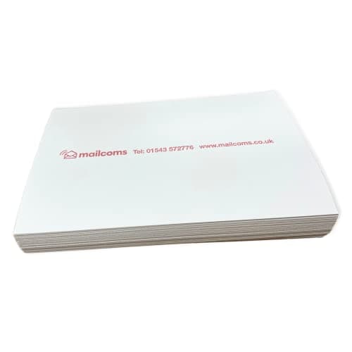 Image of Mailcoms Universal Double Sheet White Labels 150mm x 43mm - Super Strong Adhesive - Compatible with Franking Machine - Pack of 200, 500, 1000