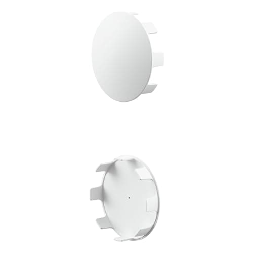 Image of Rothley Staircase Handrail Shallow End Cap 40mm Diameter in Matt White - Home Interior Decorative Finishing Ends for Stair Rail Tubes - Pack of 2