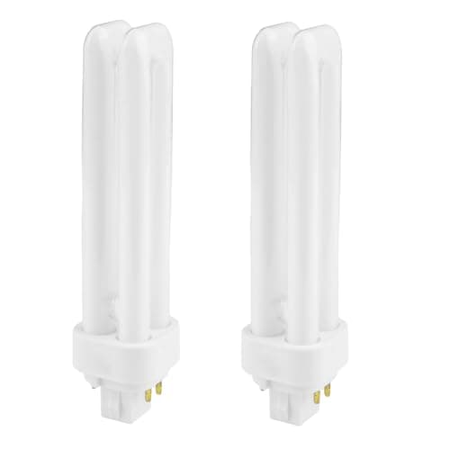 Image of 4 Pin G24q-1 Light Bulbs,13W Compact Fluorescent Lamp Warm White 2700K CFL 2U Double Turn Tube Energy Saving Light Bulbs 850LM PLC Non-Dimmable 220-240V for Bathroom Corridor Bedroom Kitchen 2 Pack