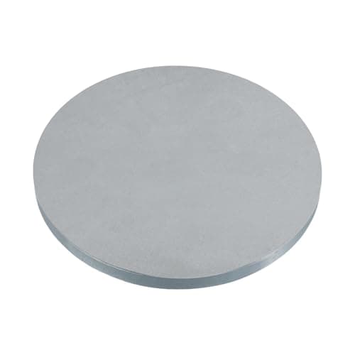 Image of sourcing map 5/16"(8mm) x 8" Steel Plate, Black Hot Rolled A36 Steel Sheet Plate Base, Round Weldable Metal Discs for Industrial Construction Structural Support