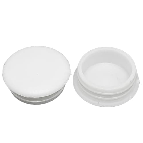 Image of 50pcs Plastic White Round Button Plugs Screw Cap, for Chair Cabinet Cupboard Shelf(Hole Plugs:18mm/0.7Inch)
