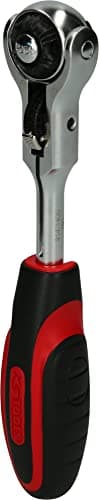 Image of KS TOOLS - 914.1405-E - 1/4" modifix Ratchet with Swivel Head and T-Handle - 72 Teeth - Satin Chrome Finish - Chrome Vanadium