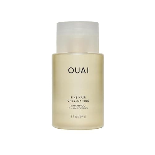 Image of OUAI Fine Shampoo Travel Size - Volumising Shampoo, Strengthening Keratin, Biotin & Chia Seed Oil for Fine Hair - Delivers Clean, Weightless Body - Paraben, Phthalate, Sulfate Free Hair Care - 89ml