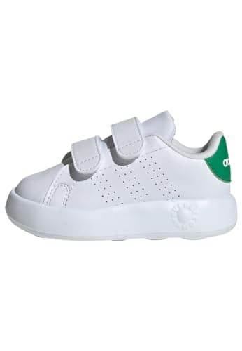 Image of adidas Unisex Baby Advantage Shoes Kids, Cloud White/Cloud White/Green, 7 UK Child