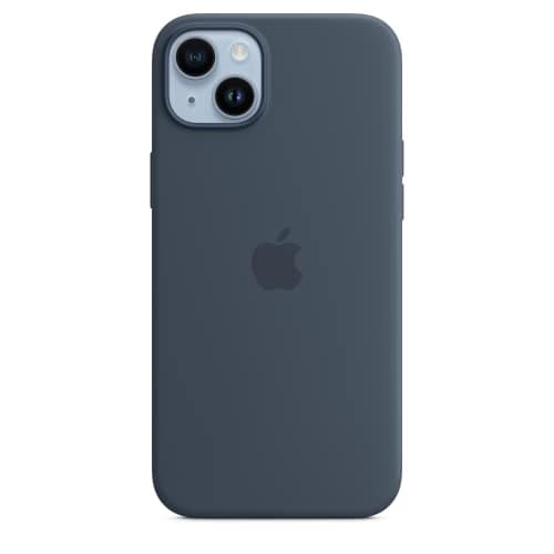 Image of Apple iPhone 14 Plus Silicone Case with MagSafe - Storm Blue 