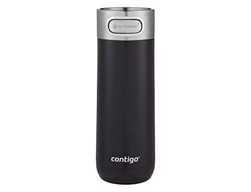 Image of Contigo Luxe Autoseal Travel Mug, Stainless Steel Thermal Mug, Vacuum Flask, Leakproof Tumbler, dishwasher safe, Coffee Mug with BPA Free Easy-Clean Lid, Licorice