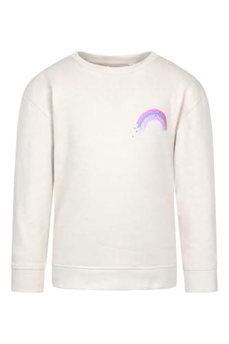 Image of Mountain Warehouse Crew Neck Kids Sweatshirt Cream Kids Size 7-8 Years