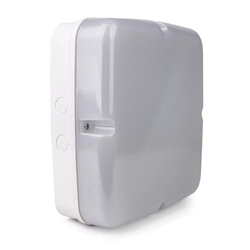 Image of Bright Source Wall & Ceiling Square Utility LED Bulkhead, White, Switchable Wattage 9W 14W 18W, IP65, 120° Beam Angle, Switchable (1, Microwave Sensor)