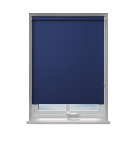 Image of Home In Style 4U Navy Blue Roller blinds Thermal Insulated Blackout Roller blind - Trimmable UV Protection Child Safety Easy Fit Home Office Window Blinds W 60cm x L 165cm