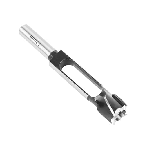 Image of Dowel Plug Cutter Tenon Drill Bit, Wood Plug Hole Cutter, Tenon Dowel Deep Plug Drill Woodworking Cutter, Tapered Sealing Plug Cutter 13mm Shank for Furniture Making (12mm)