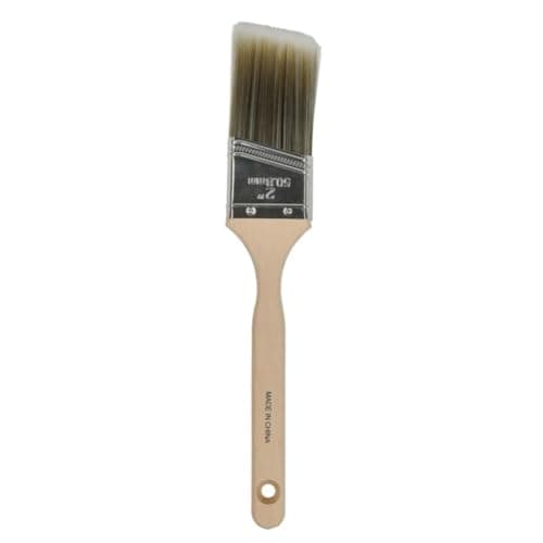 Image of SupaDec Synthetic Angled Long Handled Brush – 2"/50mm | Superior Finish Paint Brush | Angled Synthetic Filaments | Maple Wood Handle | Precision Cutting-In & Large Surface Coverage