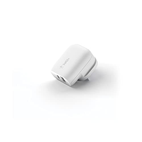 Image of Belkin 37W USB Type C PPS PD Dual Port Wall Phone Charger, Power Delivery 25W USB C Port and 12W USB A Port for Fast Charging Samsung Galaxy S23, Ultra, Plus, Note 20, iPhone 14 Series and More