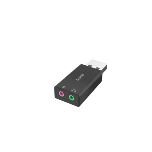 Image of Hama 00200323 cable gender changer USB 2x3.5 mm Black