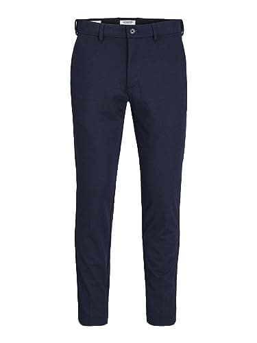 Image of Jack & Jones Male Chino Trousers Slim Fit Chino Trousers, Blazer Navy, 31 W/32 L
