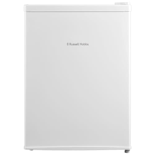 Image of Russell Hobbs Table Top Larder Mini Fridge 66L Capacity, Reversible Door & Adjustable Feet, 0 to 8 Degrees Manual Temperature Control, White RH67TTLF0E1W