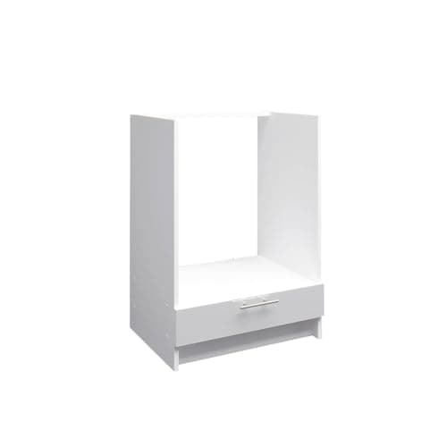 Image of JD Greta Kitchen Base Oven Cabinet – 600mm – Base Kitchen Oven Unit (Without Worktop) - White Gloss