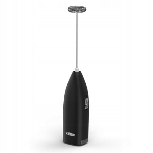 Image of XAVAX | Electric Milk Frother (Milk Whisk, Stainless Steel, Battery, Electric, Multifunctional) Black