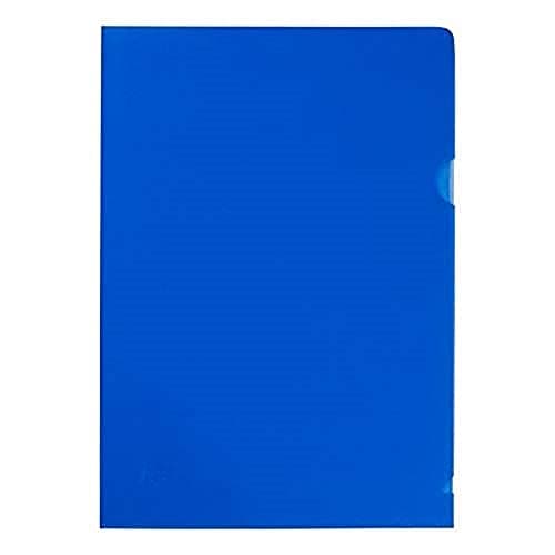 Image of 5 Star Office Folder Cut Flush Polypropylene Copy-safe Translucent 120 Micron A4 Blue [Pack 25]